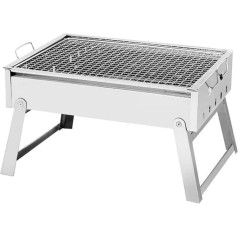 SUNRIS Charcoal Grills, Picnic BBQ Grills, Thickened Stainless Steel Barbecue Cooker, Portable Folding Shelf, BBQ Tools