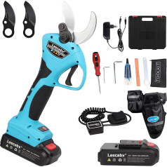 Laecabv 40 mm Professional Electric Secateurs, 21 V Battery Scissors for Garden, Electric Loppers Battery Secateurs with Brushless Motor