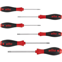 Wiha Schraubendreher Set SoftFinish® (24506) 6 tlg. I Schraubenzieher Satz für Alltag, Handwerk, Industrie I Schraubwerkzeug TORX® mit Loch