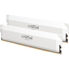 Crucial Pro DDR5 RAM 32GB Kit (2x16GB) 6000MHz CL36, Overclocking Gaming, Intel XMP 3.0 / AMD EXPO, PC Computer Arbeitsspeicher 32GB DDR5, Weiß - CP2K16G60C36U5W