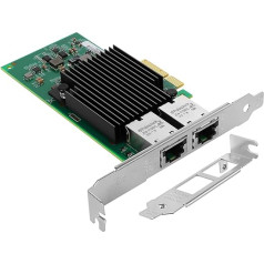 Euqvos for Intel X550-T2 - ELX550AT2 Chip 10GbE PCIE Network Card, Dual RJ45 Ports PCI Express v3.0 X4 Intel ELX550AT2 Controller, 10Gb NIC for Windows Server, Windows 7/8/10, Linux