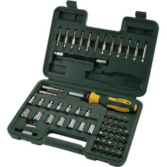 SATA ST09324SJ Socket Spanner and Bit Ratchet Screwdriver Set 60-Piece 1/4 Inch / 6.35 mm