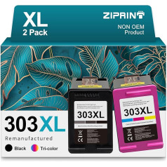 ZIPRINT 303XL 303XL Remanufactured for HP 303 Printer Cartridges Multipack for HP Envy Photo 6220 6230 7130 7830 6232 6234 7100 7120 7132 7134 7820 (Black, Color)