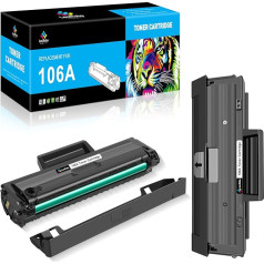 LeciRoba 106A for HP 106a Toner W1106a Black for HP Laser MFP 135a 135w 135wg 135r , HP Laser MFP 137fnw 137fwg , HP Laser 107a 107w 107r (2- Black, with Chip)