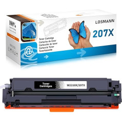 LOSMANN 207X W2210X with Chip Toner Compatible with HP 207X 207A W2210A Replacement for HP Color Laserjet Pro MFP M283fdw M255dw M282nw M283fdn M255nw (Black)