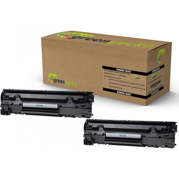 Toner Doppelpack ersetzt HP CF279A | für Hewlett-Packard LaserJet Pro M12a, LaserJet Pro M12w, HP LaserJet Pro MFP M26a, LaserJet Pro MFP M26nw | Druckerpatronen schwarz, neuste Chips