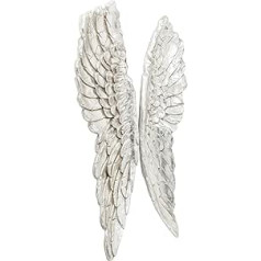 KARE Wall Art Angel Wings Accessories (38448 Poly Resin Coated (Aluminium) – Silver – 5 x 61 x 106 cm