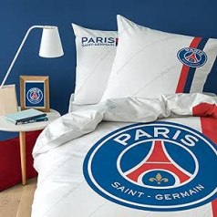 MTOnlinehandel PSG Bed Linen 135 x 200 cm + 80 x 80 cm · 100% Cotton · Teenage Bed Linen Children's Bed Linen Fan Item for Football Fans Paris Saint Germain