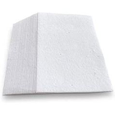 Wanderings Handmade Flower Seed Paper - 21 x 30 cm A4 Size - with 50 - Plantable Recycled Loose Leaf - with Embedded Wildflower Seeds for Invitations, Sketching, Writing - 250GSM