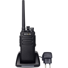 Retevis RT81 Radio, Waterproof IP67, Long Range Handheld Radio, DMR Professional VOX 2200 mAh Rechargeable Radio for Adults Outdoors, Rescue (Black, 1 Piece)