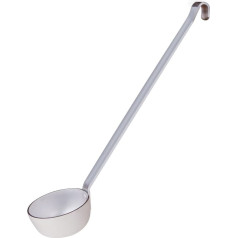 Pentole Agnelli Ladle with Handle Hard Shell Aluminium Alloy 2 Pieces Rivets 3mm Diameter 100mm Cod.alma20510 18cm