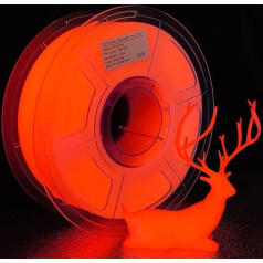 iSANMATE PLA Filament 1.75, Glow in the Dark Filament 1.75 PLA Red Lights 3D Printer Filament 1 kg (2.2 lbs) Spool, Dimensional Accuracy +/- 0.02 mm