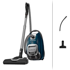 Rowenta RO7451 Silence Force Effitech Vacuum Cleaner with Bag, 400 Watt, Extremely Quiet with 57 dB(A), Energy-Efficient Effitech Motor, Permanent Filter, Dust Bag Filling Indicator, Dark Blue