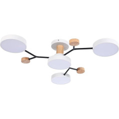 Schindora 4 Heads LED Ceiling Light, 36 W Neutral White 4500 K, Wooden Decorative Ceiling Light Diameter 66 cm for Living Room, Kitchen, Dining Room, Home, Office, Children's Room