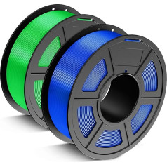 JAYO PLA+ Filament 1.75 mm, Tough PLA Plus 3D Printer Filament, Dimensional Accuracy +/- 0.02 mm, Neatly Wound Filament, 1.1 kg Spool (2.42 lbs), 2 Packs, PLA+ Blue + Green