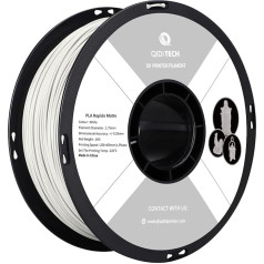 QIDI TECH Matte PLA Rapido Filament 1.75 mm White, PLA Matte 3D Printer Filament 1 kg Spool (2.2 lbs), Suitable for High Speed Printing, 3D Printing Filament Fit Most FDM 3D Printers, Matte White