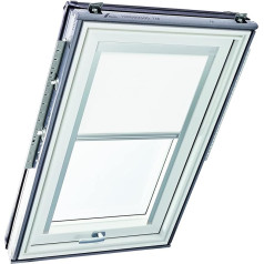Original Roto Roller Blind Exclusive ZRE for Roto Roof Window Daylight Blind Guide Rail Silver for Roto Roof Windows from the Designo R6/R8, i8 and Classic 64/84 with Size 074/118 | 07/11 Colour White