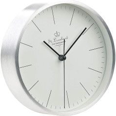 St. Leonhard Modern Small Standing Clock, Modern Aluminium Table and Wall Clock with Quartz Movement, Diameter 15 cm (Living Room Wall Clock, Small Wall Clock, Clock Hand)
