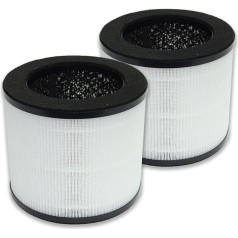 PUREBURG H08 H08P Replacement HEPA Filter Compatible with Himox H08 H08P Air Purifiers, H13 4-Stage Filtration, Activated Carbon, Air Purification, Dust, VOCs, Odor, PM2.5, 2 Pack