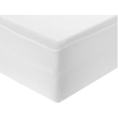 Mercury Textil - Waterproof Mattress Protector - Maximum Absorbency - 100% Microfibre - Anti Dust Mite - Anti-Bacterial - Adjustable - Fits 90cm Bed