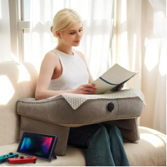 Byjogger Book Cushion, Reading Cushion for Adults, Lap Desk Cushion, Inflatable Sofa Reading Cushion for Gaming, Armrests for Couch, Portable Reading Support for Bed, Couch, Floor