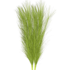 sourcing map Artificial Pampas Grass Small 45cm Artificial Fluffy Pampas Grass 7 Branches Artificial Vase Filler for Home Office Vase Wedding Decoration Green 2 Pack