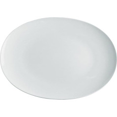 Alessi Mami“ Bratenplatte Oval aus weißem Porzellan 38,0cm x 27,0cm, 15.4 x 29.5 x 9.4 cm