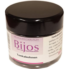 Bijos Incense Resin in 50 ml Glass Tonka Beans – Balancing and Mood Brightening