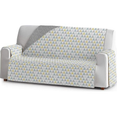 Eysa Nordic Sofa Throw Polyester C/5 Yellow Grey 3 Seater 160 cm Suitable for Sofas from 170 to 210 cm