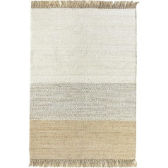 HAMID - Jute Rug, Only, Rug 100% Natural, Jute Fibre Hand Woven, Soft Rug and High Strength Rug for Living Room, Dining Room, Bedroom, Hallway Rug - (D2, 230 x 160 cm)
