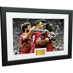 Kicks FAB Drei – ROBERTO Firmino Mohammed MO Salah sadio Mähne 12 x 8 A4 signiert Liverpool FC – Autogrammkarte Fotografieren, Bilderrahmen Geschenk