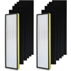 PUREBURG 2 Pack Replacement HEPA Filter Kit Compatible with GermGuardian AC5000 AC500E AC5250PT AC5300B AC5350W AC5350B AC5350BCA1 Air Purifier Part Number FLT5000 FLT51111 Filter C