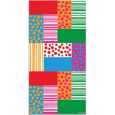 Agatha Ruiz de la Prada Vinyl Rug Basic Motifs Patchwork 80 x 150 cm - Vinyl Kitchen Rug - Non-Slip and Flame Retardant Living Room Rug - Large Rugs - PVC Rugs