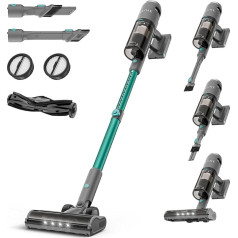 KOHE Battery Vacuum Cleaner S10, Waste Disposal at the Touch of a Button, Up to 45 Minutes Running Time, 38 KPa/450 W Vacuum Cleaner Wireless with LED Display, Anti-Tangle Brush, for Daily Cleaning