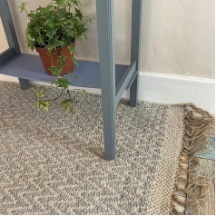 Pale Grau Natur Fischgrätenmuster Soft Baumwolle Garn Teppich 120 cm x 180 cm