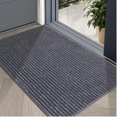 COSY HOMEER Indoor Doormat, Non-Slip Dirt Trapper Mat, Indoor, Machine Washable, Washable Door Mat Indoor, Absorbent Door Mat for Back Door, Entrance, Hallway, Kitchen (80 x 120 cm, Dark Grey)