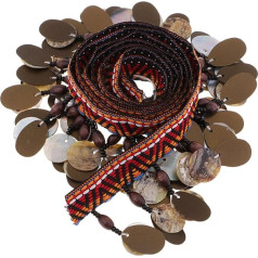 Duiaynke 3ft Tassel Lace Tassel Copper Fringe Trim and Ornament Ribbon for Jewelry Making and Decoration Projects