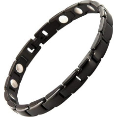 はち Magnetic Bracelet for Women Joints 3500 Gauss Strong Magnetic Bracelet Women's Health Gift for Mother's Day (Black)