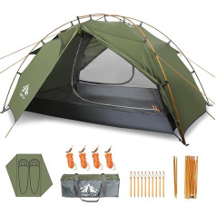 Night Cat Camping Tent 2 Person Waterproof Camping Tent 2 Man Zente Two Layers Easy Adjustment Lightweight for Trekking Hiking Garden