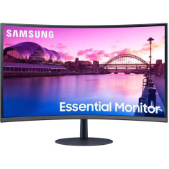 Samsung Curved S39C Essential Monitor S27C390EAU, 27 Inch, VA Panel, Full HD Resolution, Eco Saving Plus, Built-in Stereo Speaker, 4ms Response Time, 75Hz Refresh Rate - Black