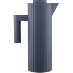 Alessi Plissé MDL12 G - Design Insulated Jug Double-Walled Inner Insulated Glass Made of Thermoplastic Resin 100 cl Grey