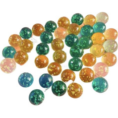 TYNXK Glow In The Dark Marbles 16 mm Glass Marbles Luminous Ball Chinese Balls Game Flipper Small Marbles Parent-Child Beads Jumping Ball Glass Marbles (100 Pieces Random Colours)