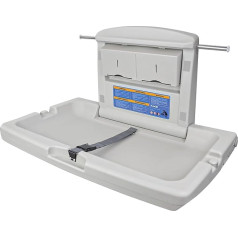 AIKE Baby Changing Table Horizontal Wall Mounted Folding Baby Changing Table Commercial Changing Table CPC Compliant Grey White