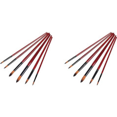 Pinselset, Nylon-Stifteset, Malpinsel, Zeichenpinsel, Künstlerpinsel, Malpinsel, Holzgriff, professioneller Anfängerbedarf, rund