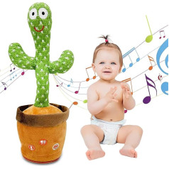 Ava's Toys Volume Control Dancing Cactus Voice Recorder Toy for Babies Plush Cactus Talking and Singing - Educational Toys Educational Toys