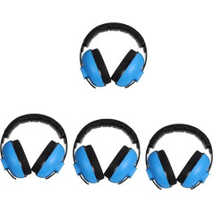 BESTonZON Pack of 4 Earplugs for Children, Foam Headphones with Dense Density, for Children's Headphones for Babies, Earplugs for Babies, Abdominal Muscles, blue