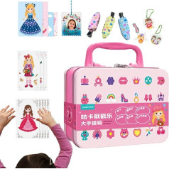 Dot It Sticker Art,Kinder-Zeichenprojektor | Kleinkind-Anziehspielzeug, Punsch-Malset,Prinzessinnenspielzeug, kreatives Stocherspaß-Set für Türen, Kinder ab 3 Jahren, Rucksäcke, besondere Tage