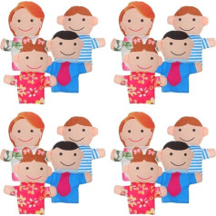 Toyvian 16 STK Familie Handpuppe Handpuppen Für Kleinkinder 1-3 Jeff Dunham Puppen Plüschpuppen Lernspielzeug Für Kinder Ab 3 Jahren Handpuppenfamilie Beruf Baby Stoff Lehrmittel