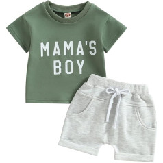 Himllauen Baby Boys' Clothing T-Shirt + Shorts Two Piece Baby Clothing Summer Outfit Newborn 0-3 Years Children's Clothing