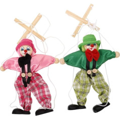 VICASKY Pack of 6 Puppet Clown Plush Toy Pirate Cone Doll Plush Hand Puppet Clown Dolls Plush Tiys Funny Pirate Ships Toy Wooden Doll Fabric